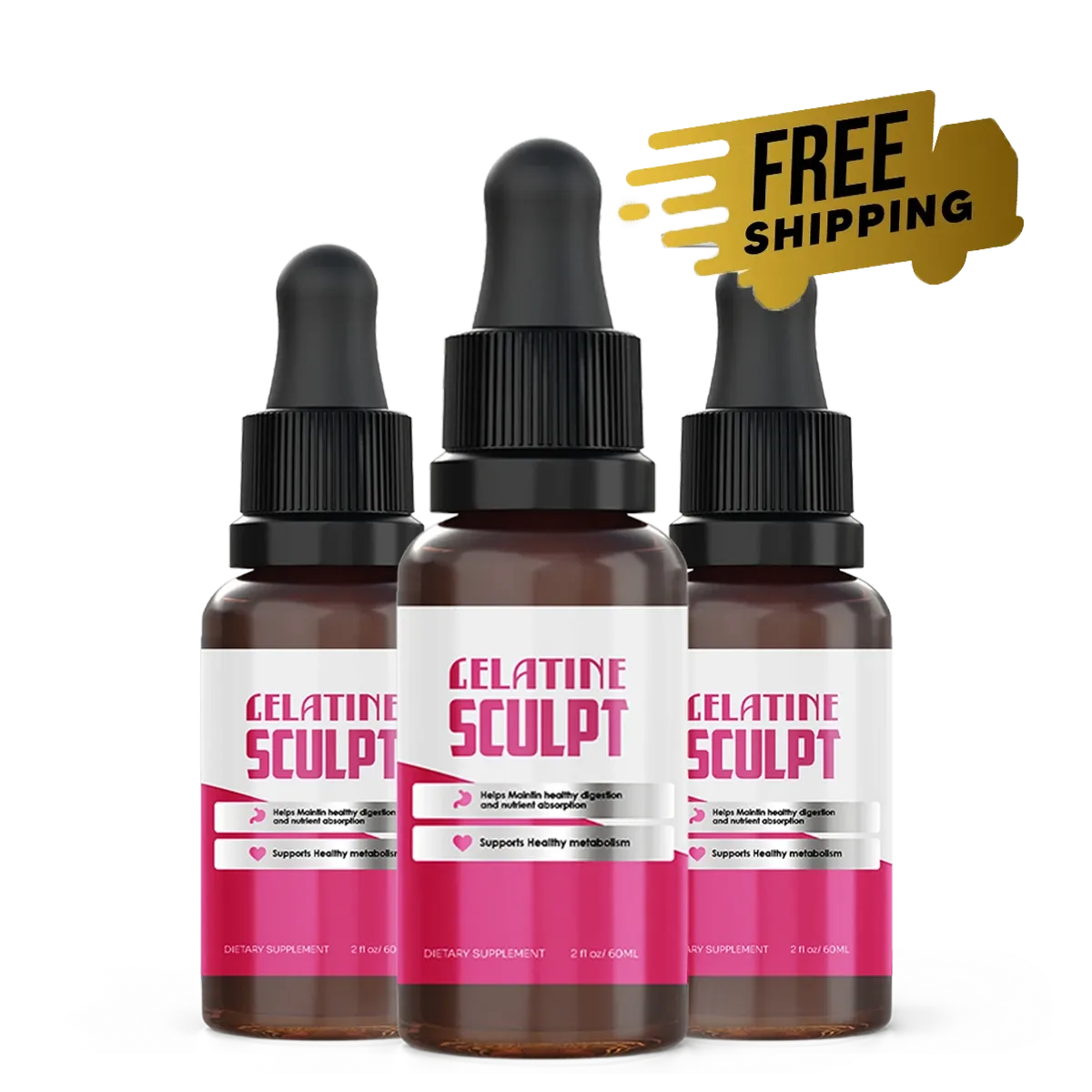 Gelatine Sculpt three bottle 90 day supply most popular package